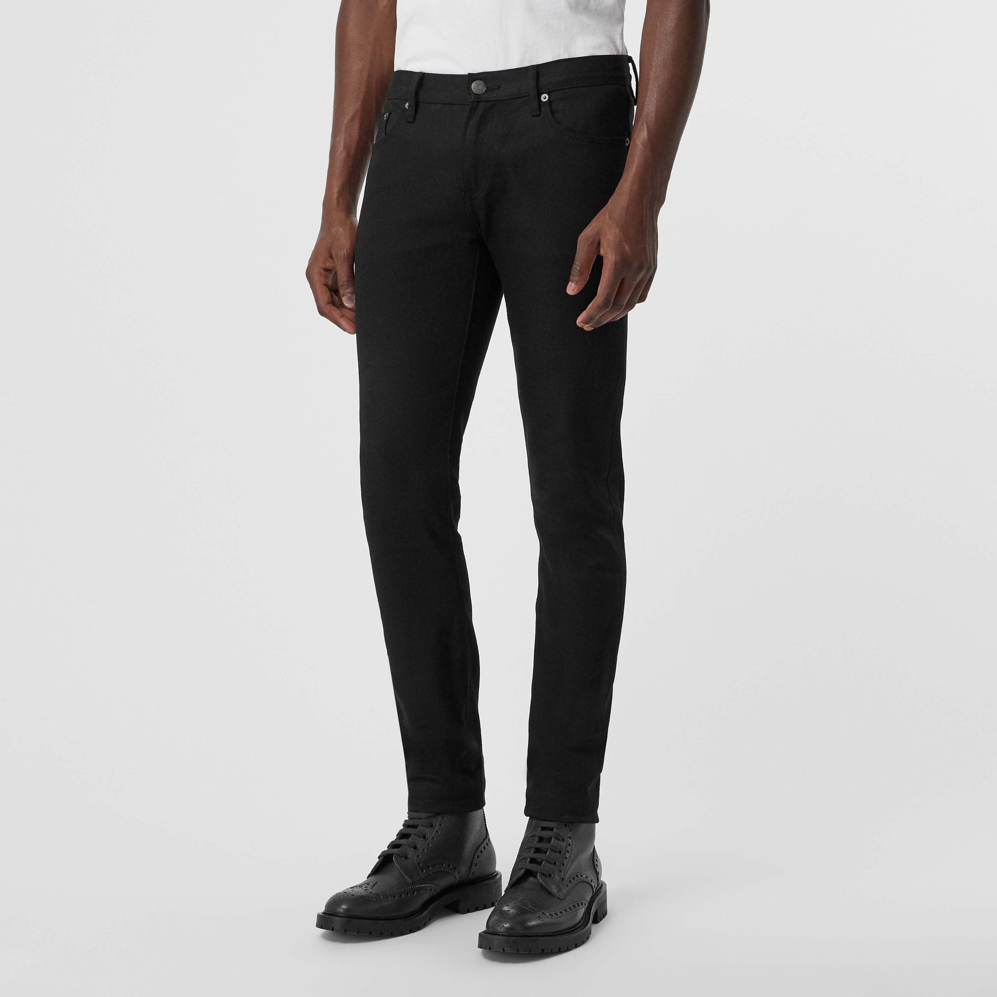 Jean skinny en denim brossé extensible - Noir