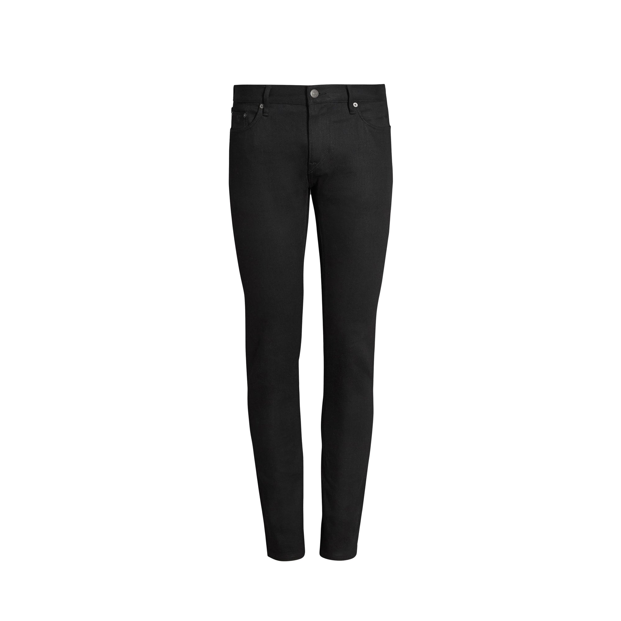Jean skinny taille basse enduit - Noir