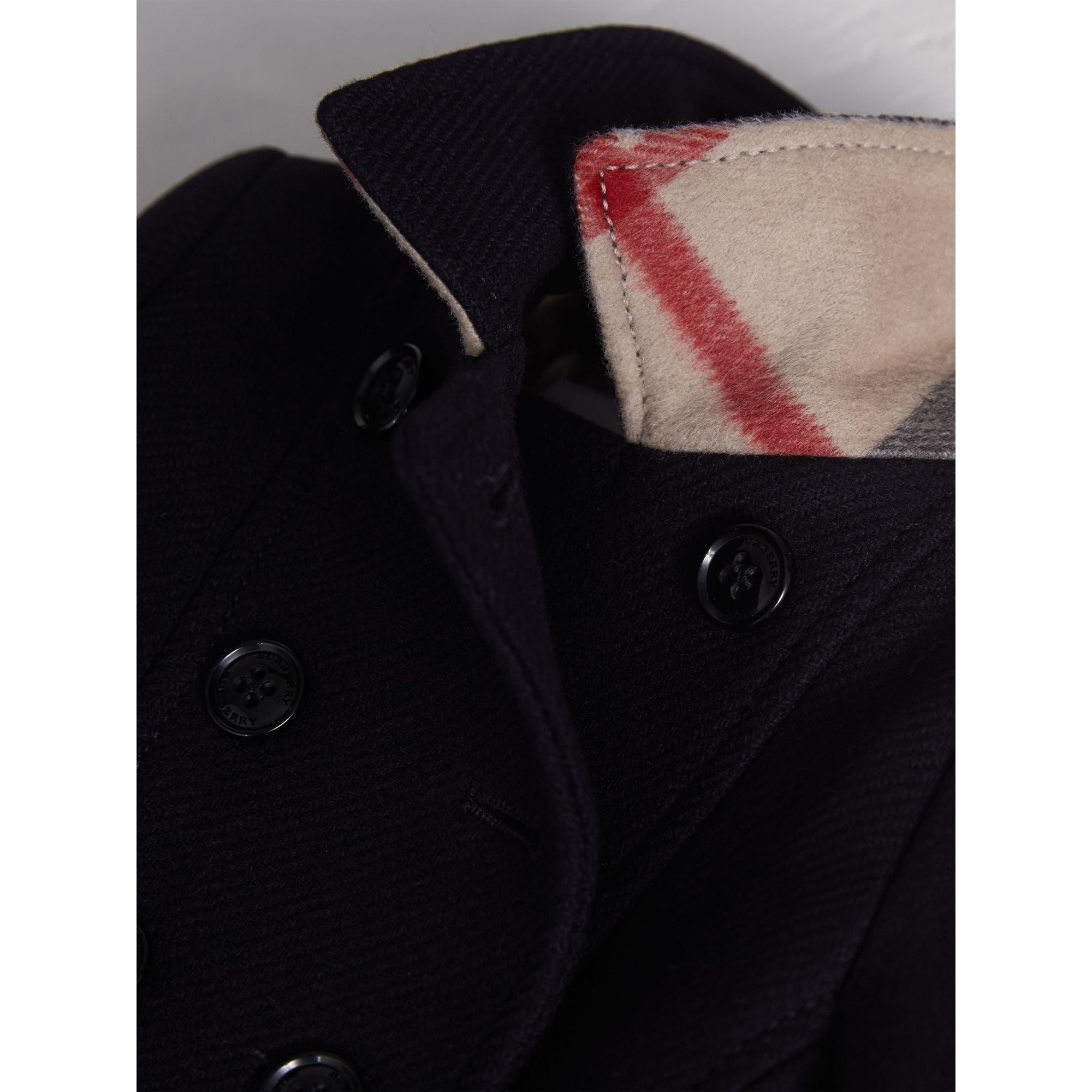 NAVY Manteau ajusté en sergé de laine et cachemire mélangés