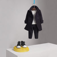 NAVY Manteau ajusté en sergé de laine et cachemire mélangés