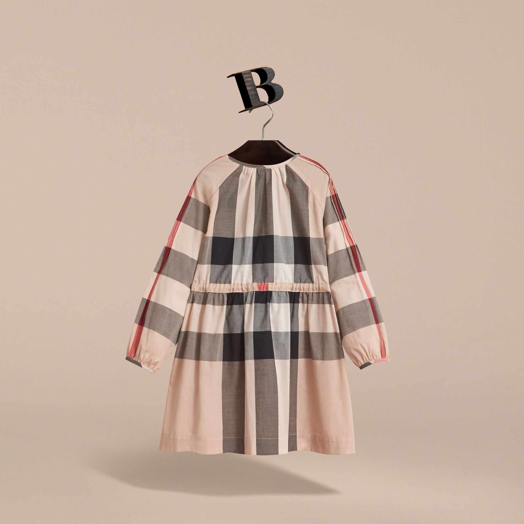 NEW CLASSIC CHECK Robe sans manches à motif check en voile de coton avec cordon de serrage