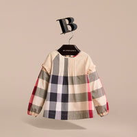 NEW CLASSIC CHECK Haut en coton à motif check avec nervures