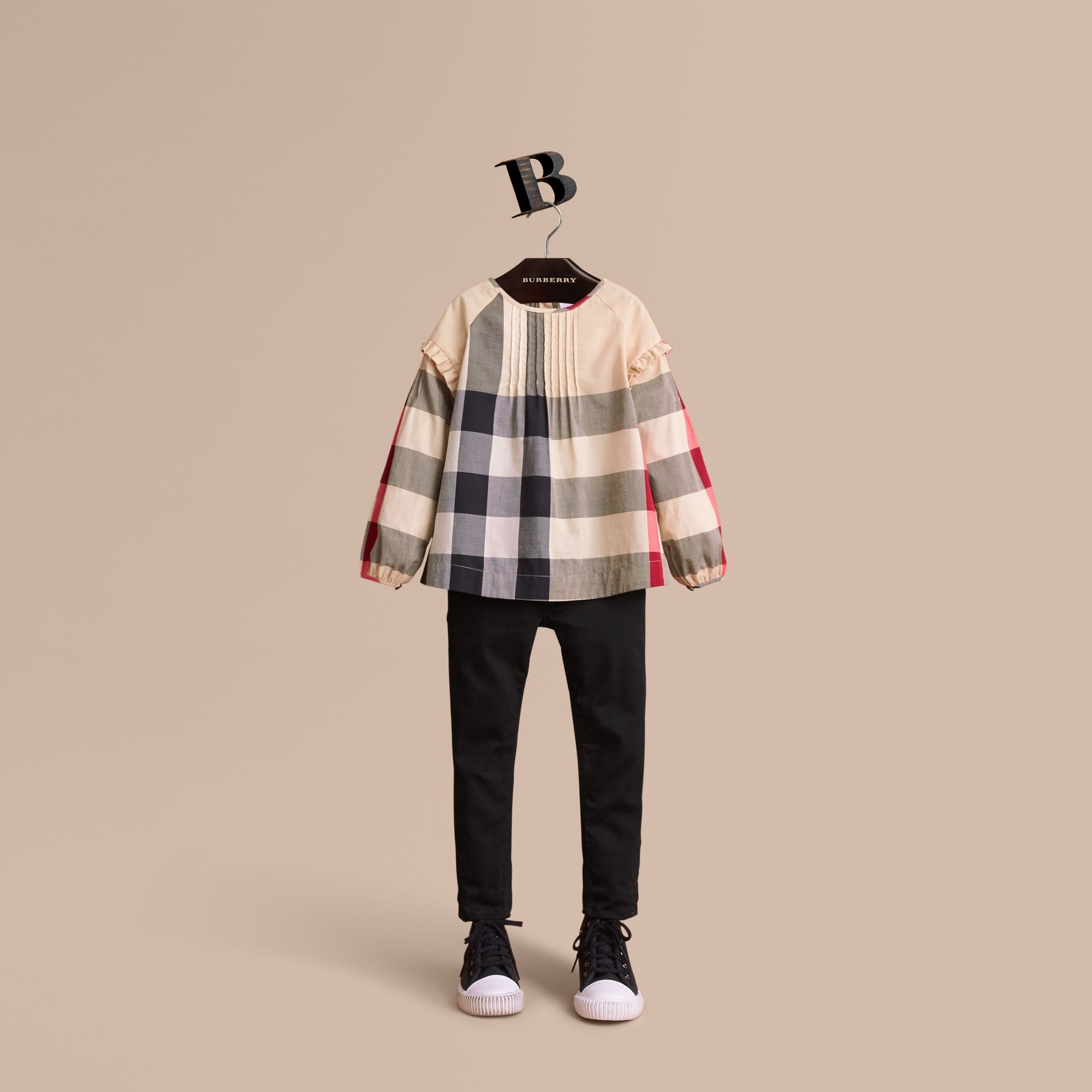 NEW CLASSIC CHECK Haut en coton à motif check avec nervures