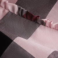 VINTAGE PINK Haut en coton à motif check avec volants