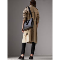 CHOCOLATE/BLACK Grand attaché-case à motif London check
