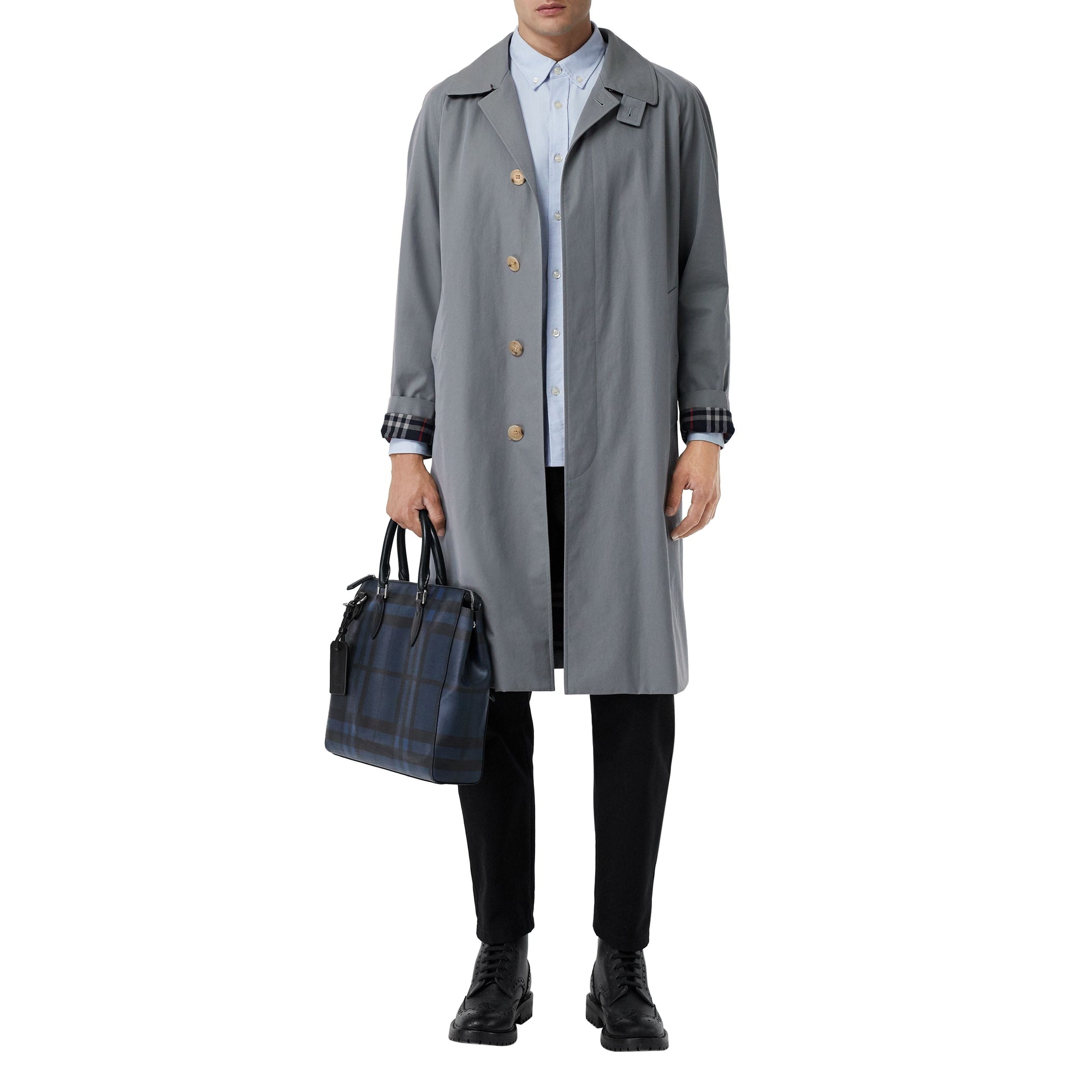 NAVY/BLACK Grand attaché-case à motif London check