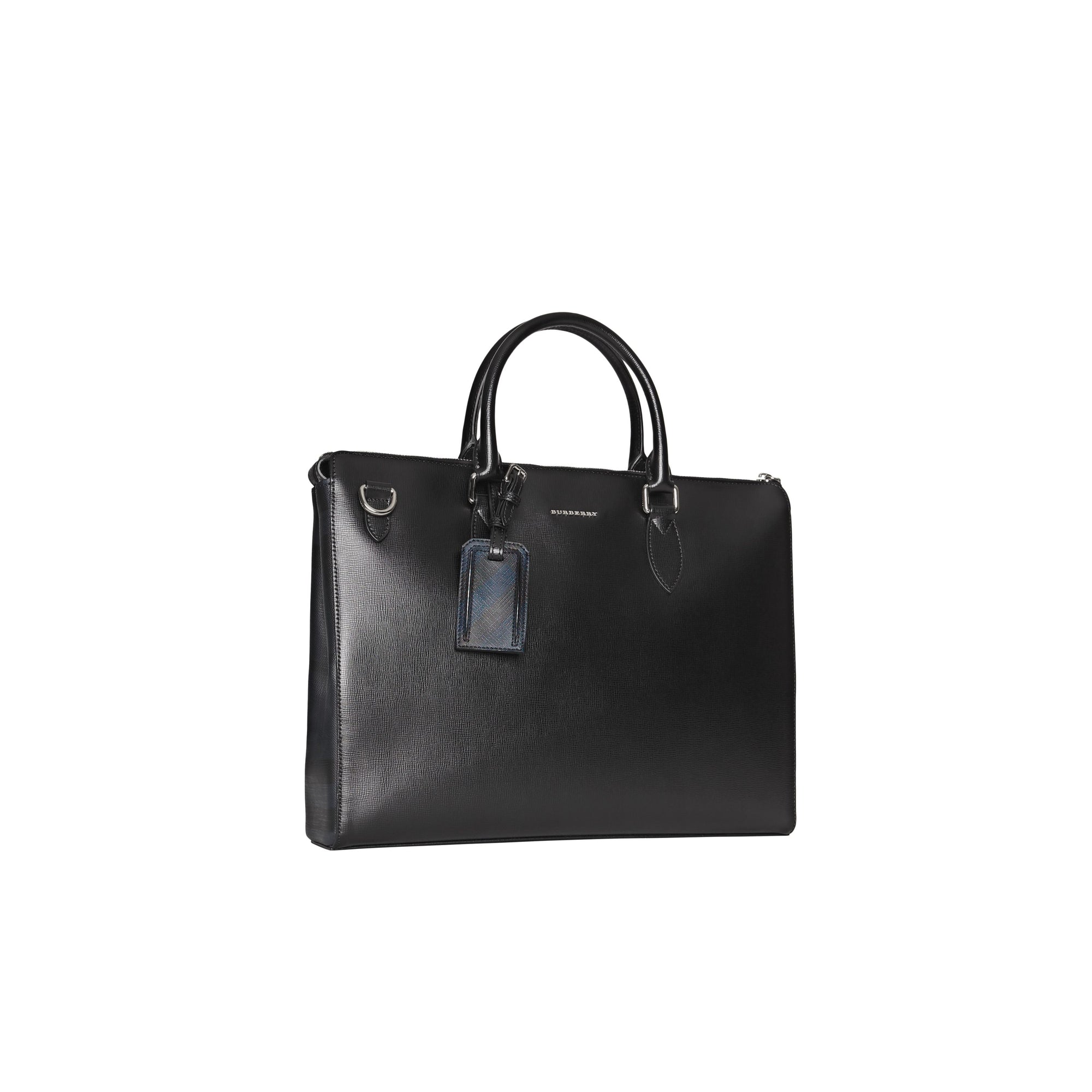 BLACK Grand attaché-case en cuir London