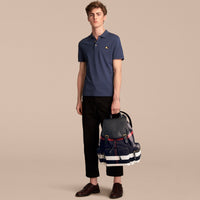BLACK Grand sac The Rucksack en toile Canvas check et cuir