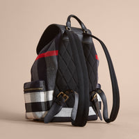 BLACK Grand sac The Rucksack en toile Canvas check et cuir