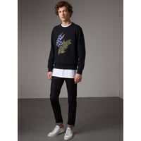 BLACK Sweat-shirt en coton avec motif Bestiaire