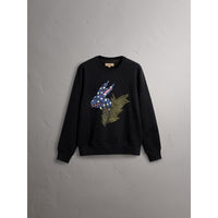 BLACK Sweat-shirt en coton avec motif Bestiaire
