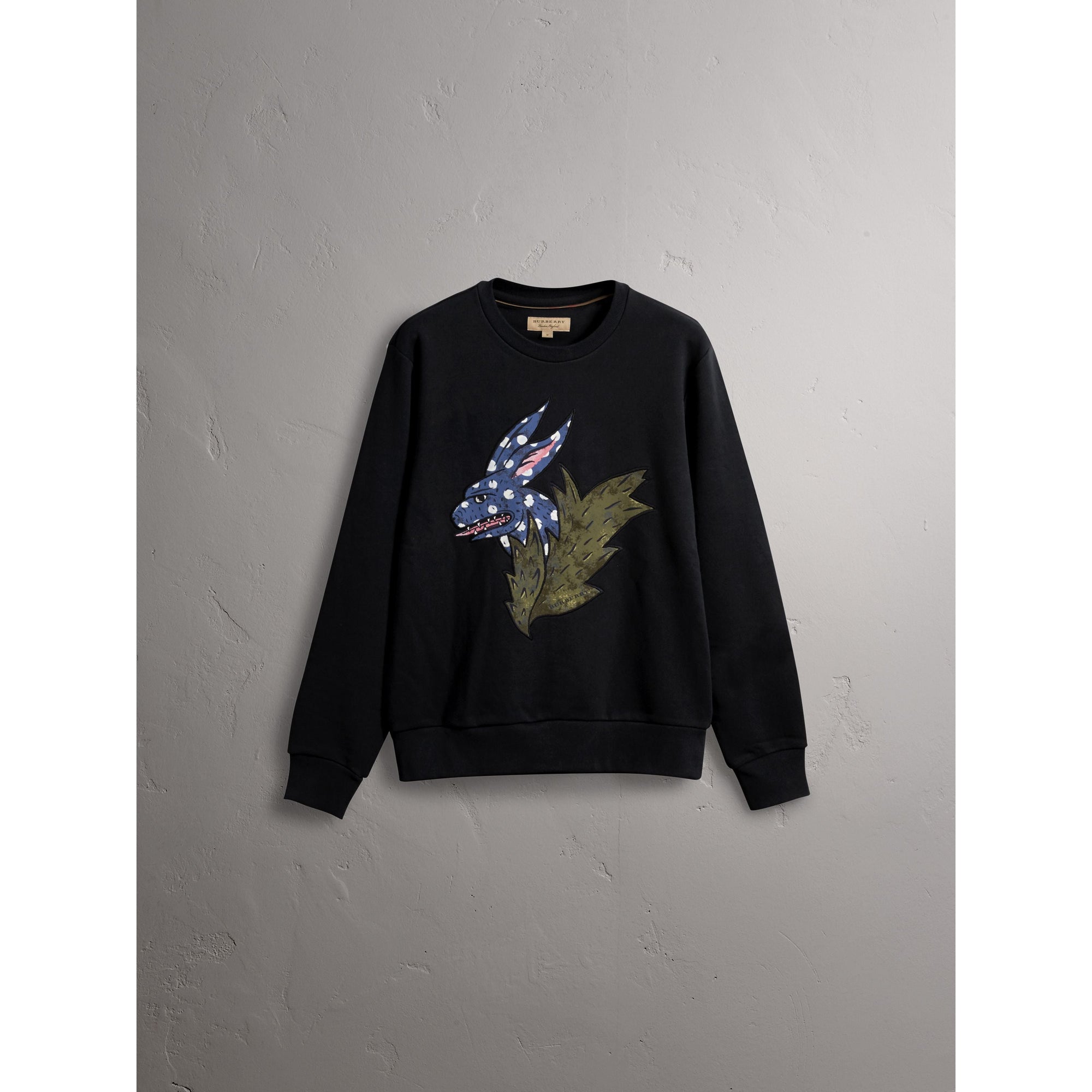 BLACK Sweat-shirt en coton avec motif Bestiaire