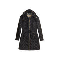 BLACK Parka imperméable matelassée avec capuche amovible