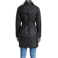 BLACK Parka imperméable matelassée avec capuche amovible