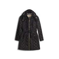 BLACK Parka imperméable matelassée avec capuche amovible
