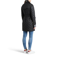 BLACK Parka imperméable matelassée avec capuche amovible