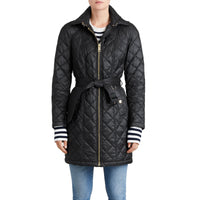 BLACK Parka imperméable matelassée avec capuche amovible