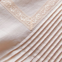 CHALK PINK Robe en coton avec dentelle à nervures