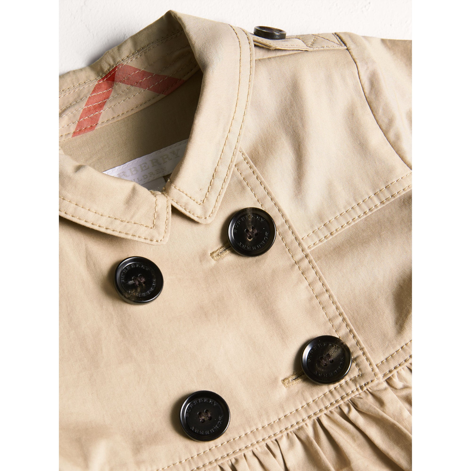 HONEY Robe trench en coton extensible