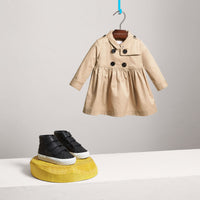 HONEY Robe trench en coton extensible