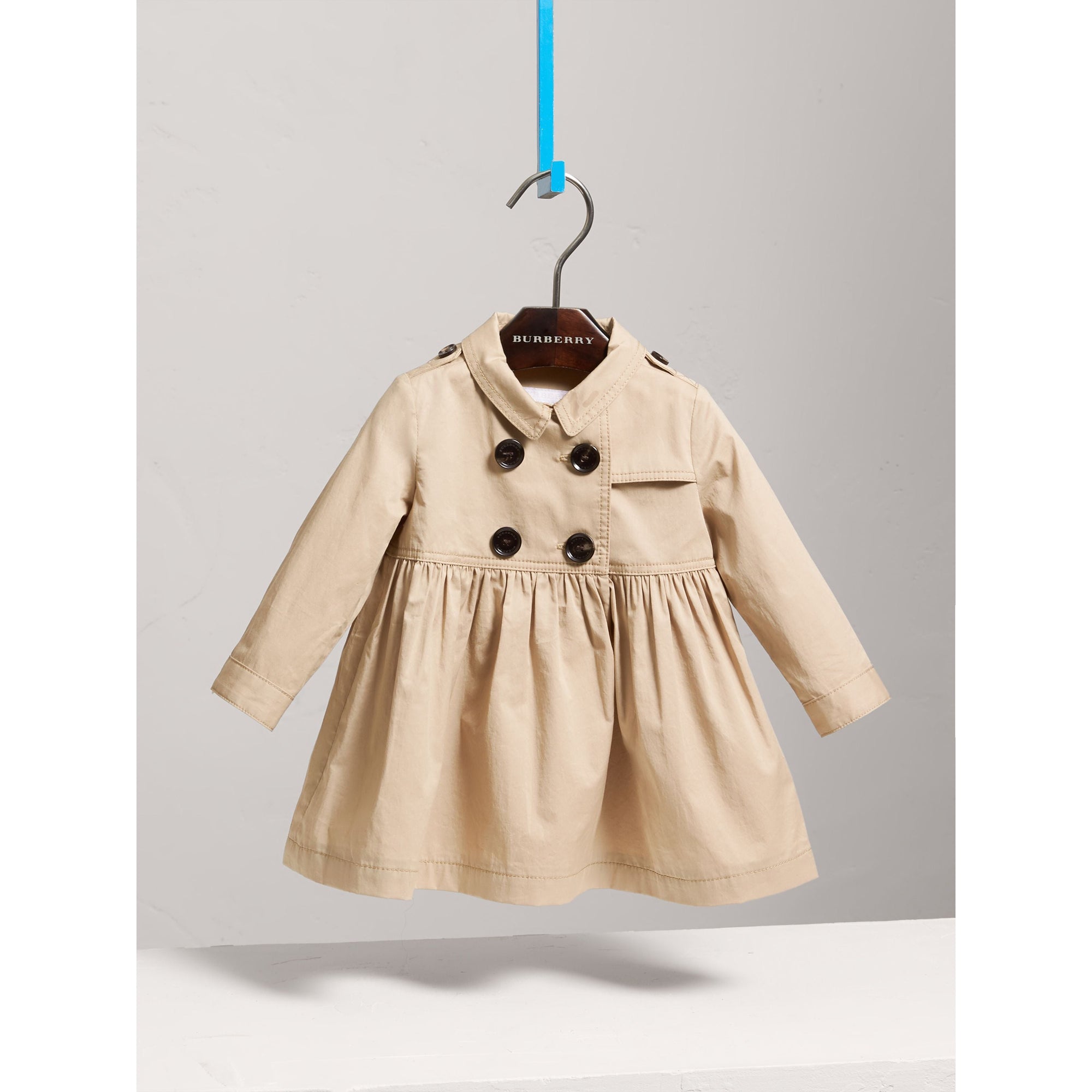 HONEY Robe trench en coton extensible