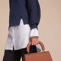 INDIGO Sweat-shirt en jersey de coton avec manches bouffantes