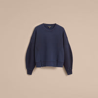 INDIGO Sweat-shirt en jersey de coton avec manches bouffantes