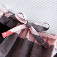 VINTAGE PINK Robe t-shirt en jersey de coton à motif check