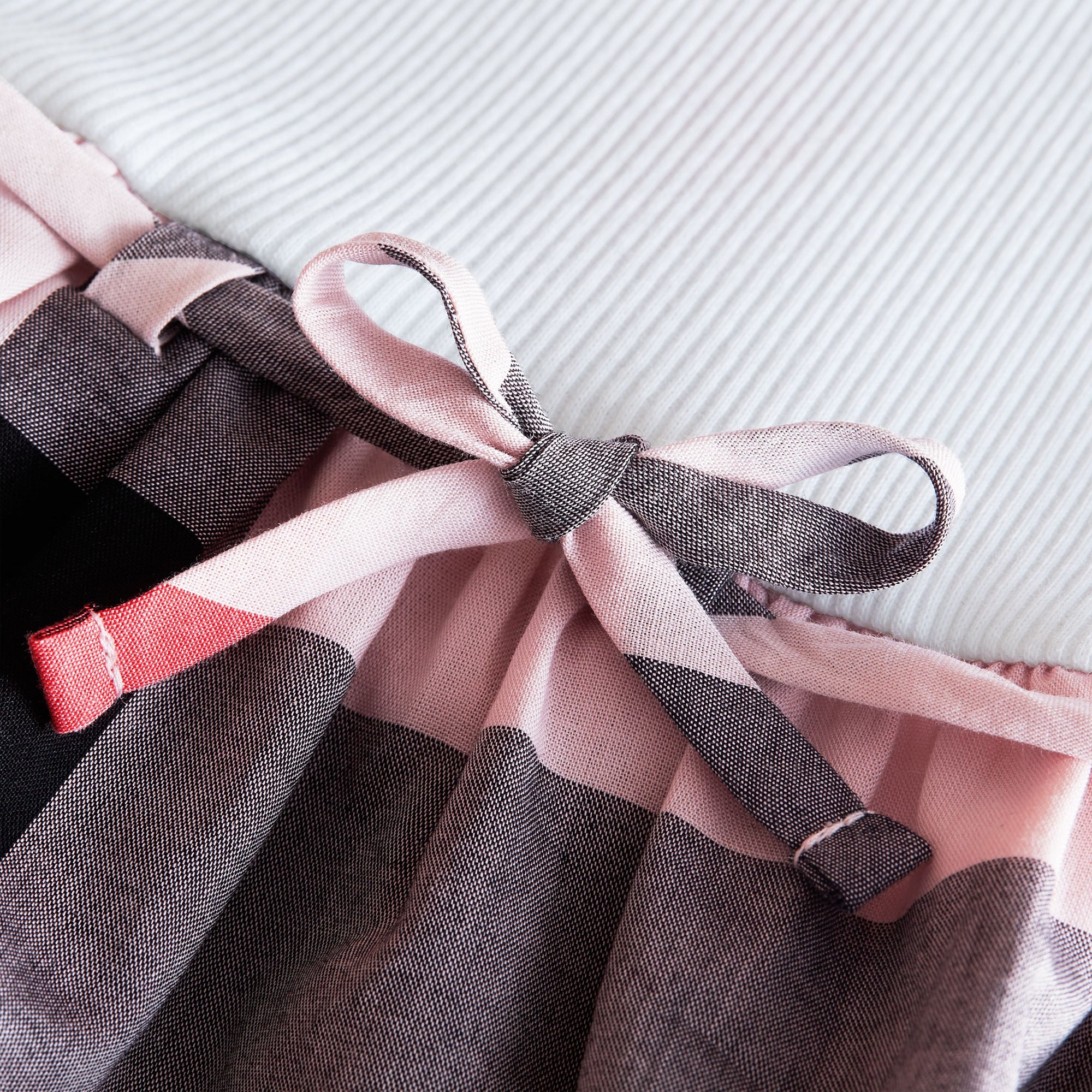 VINTAGE PINK Robe t-shirt en jersey de coton à motif check