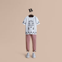 WHITE T-shirt en coton avec imprimé Lady