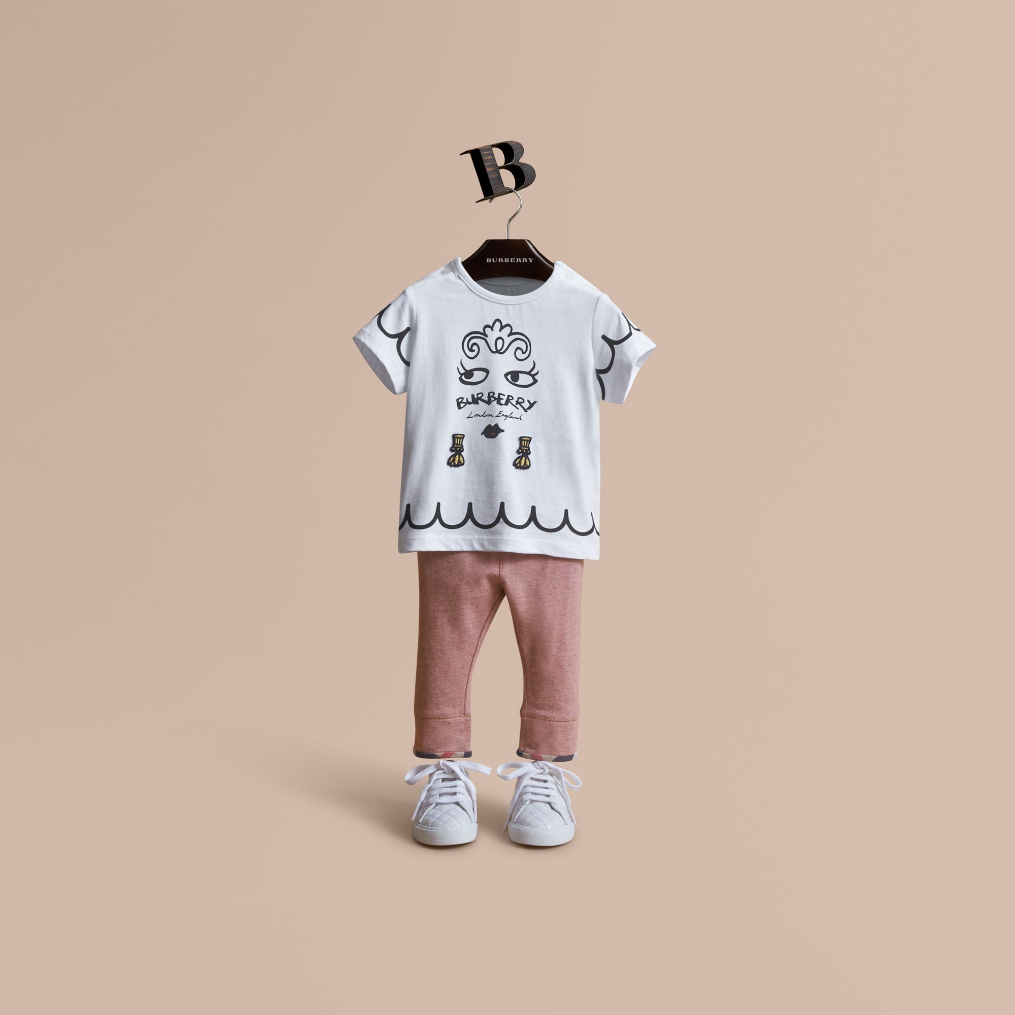 WHITE T-shirt en coton avec imprimé Lady