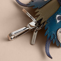 MARINE BLUE Porte-clés Thomas bear en cachemire check avec détail Bestiaire