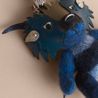 MARINE BLUE Porte-clés Thomas bear en cachemire check avec détail Bestiaire