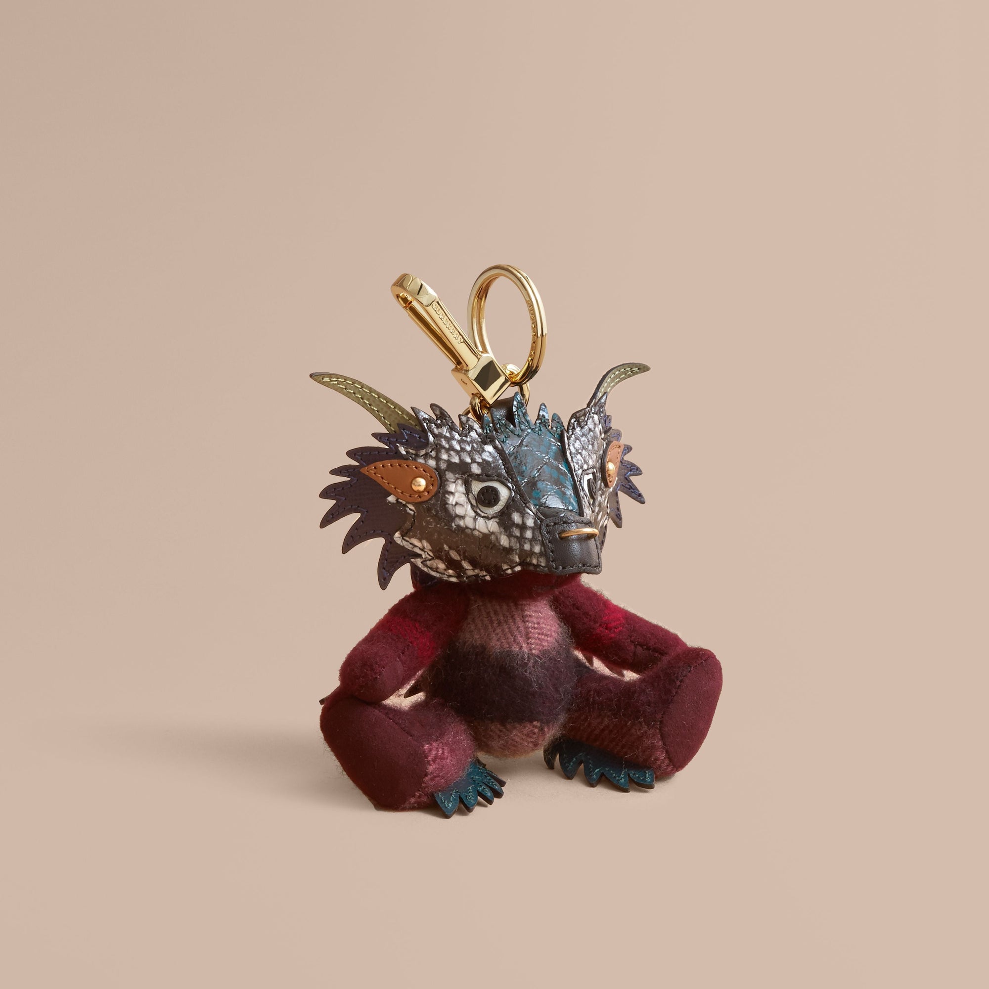CLARET Porte-clés Thomas bear en cachemire check avec détail Bestiaire