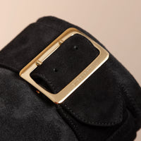 BLACK Bottines en cuir de chevreau avec boucle