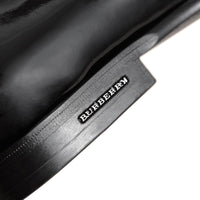 BLACK Mocassins en cuir verni avec pampilles