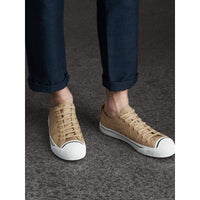 HONEY Sneakers en gabardine de coton avec surpiqûres