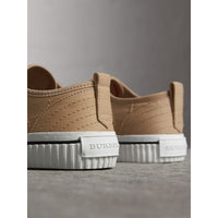 HONEY Sneakers en gabardine de coton avec surpiqûres