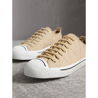 HONEY Sneakers en gabardine de coton avec surpiqûres