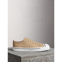 HONEY Sneakers en gabardine de coton avec surpiqûres