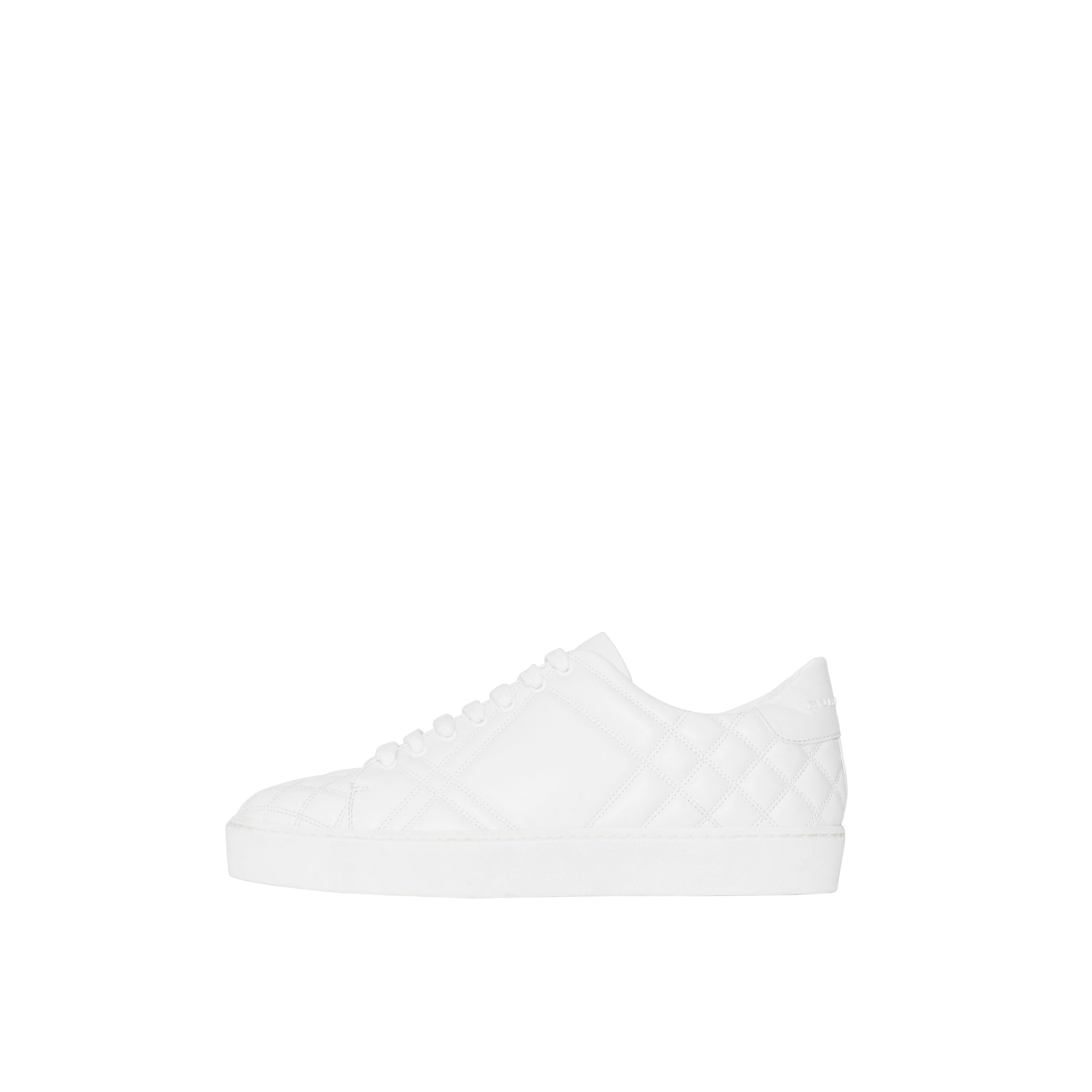 OPTIC WHITE Sneakers en cuir matelassé à motif check