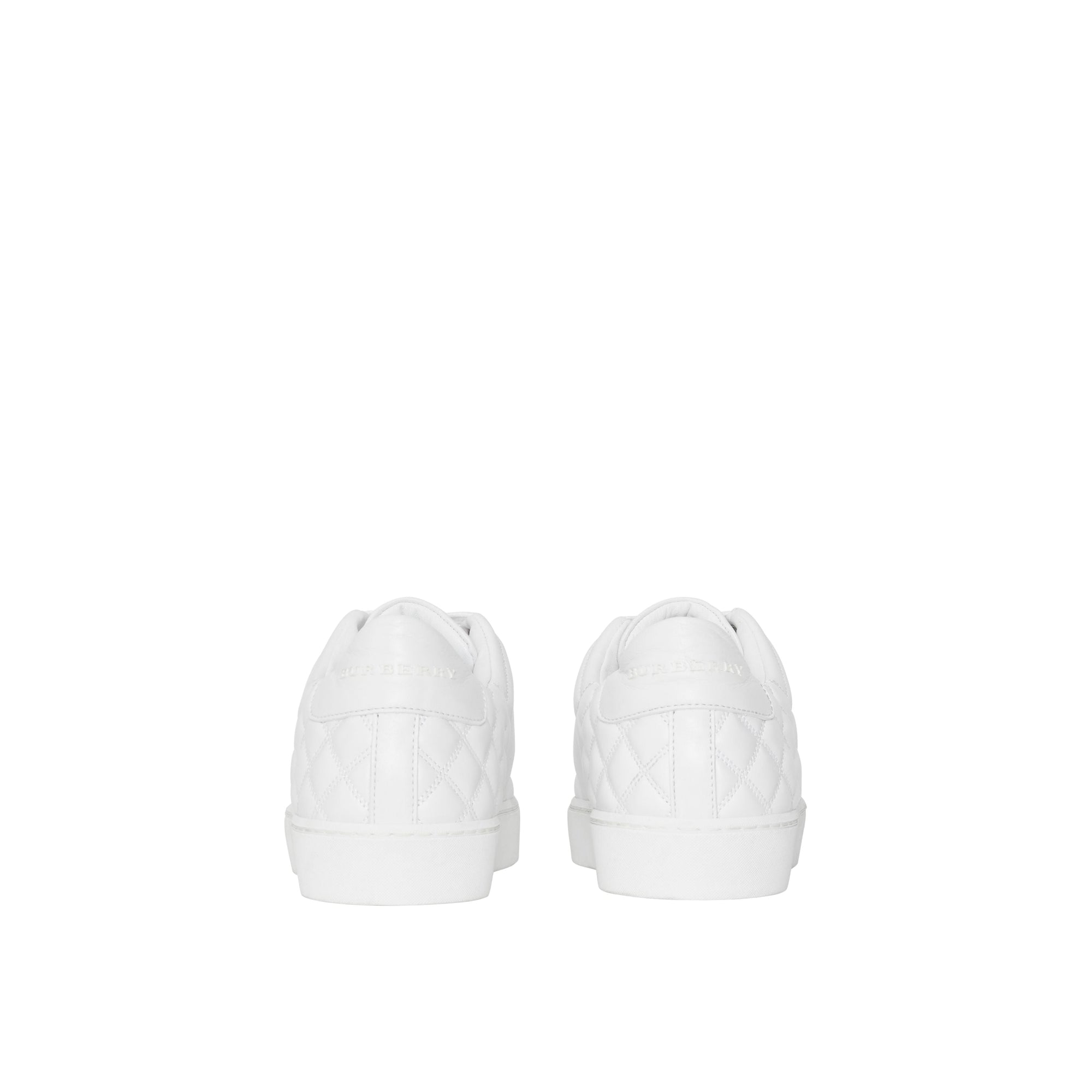 OPTIC WHITE Sneakers en cuir matelassé à motif check