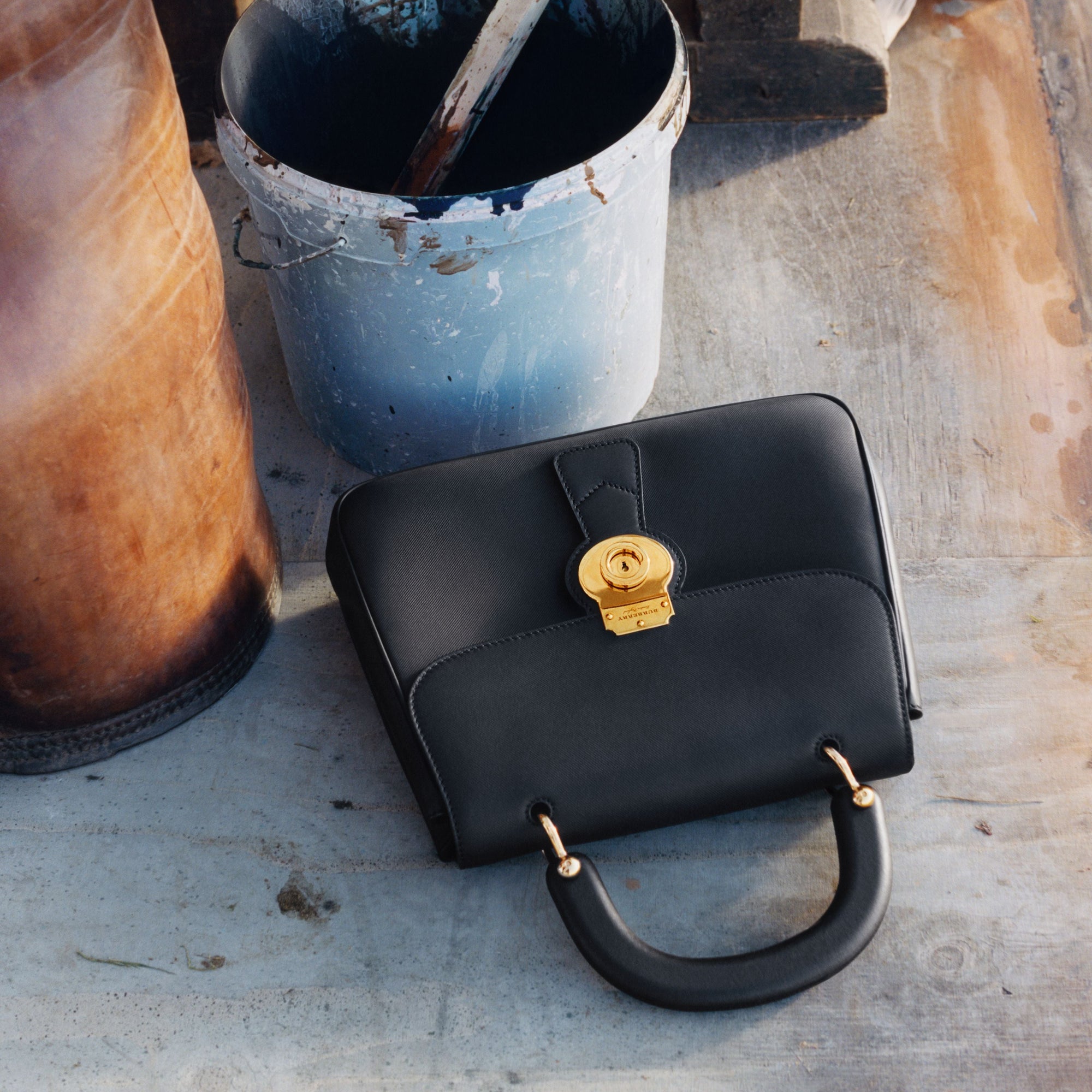 BLACK Sac à main DK88 moyen