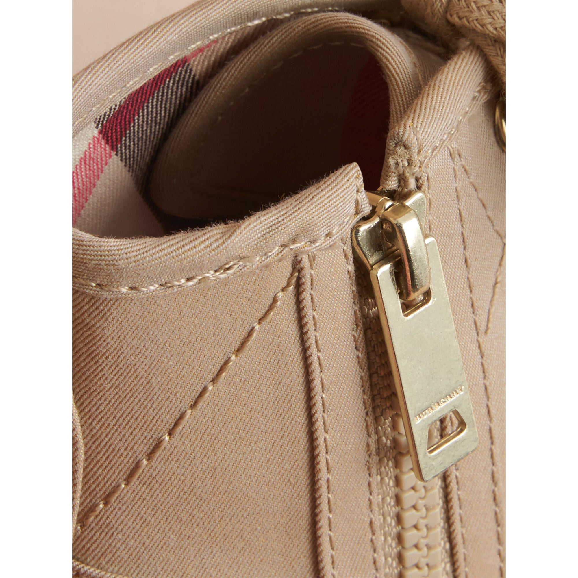 HONEY Sneakers montantes en gabardine de coton avec surpiqûres