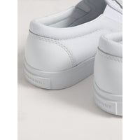 OPTIC WHITE Sneakers sans lacets en cuir et coton à imprimé Doodle