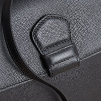 BLACK Sac tote medium en cuir grainé et coton House check