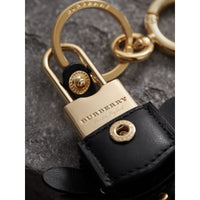 BLACK Bijou porte-clés en cuir à motif Bestiaire