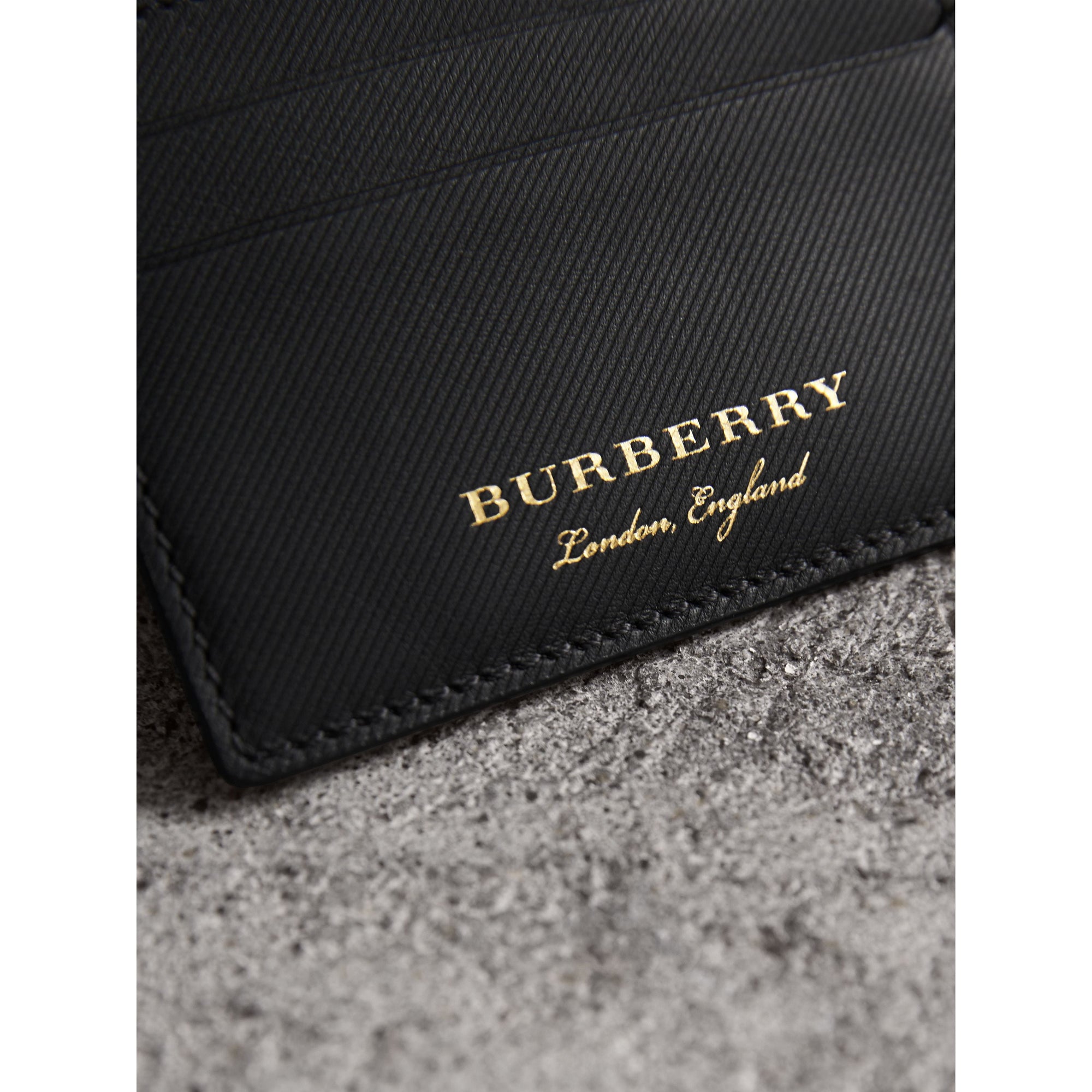 BLACK Porte-cartes en cuir trench