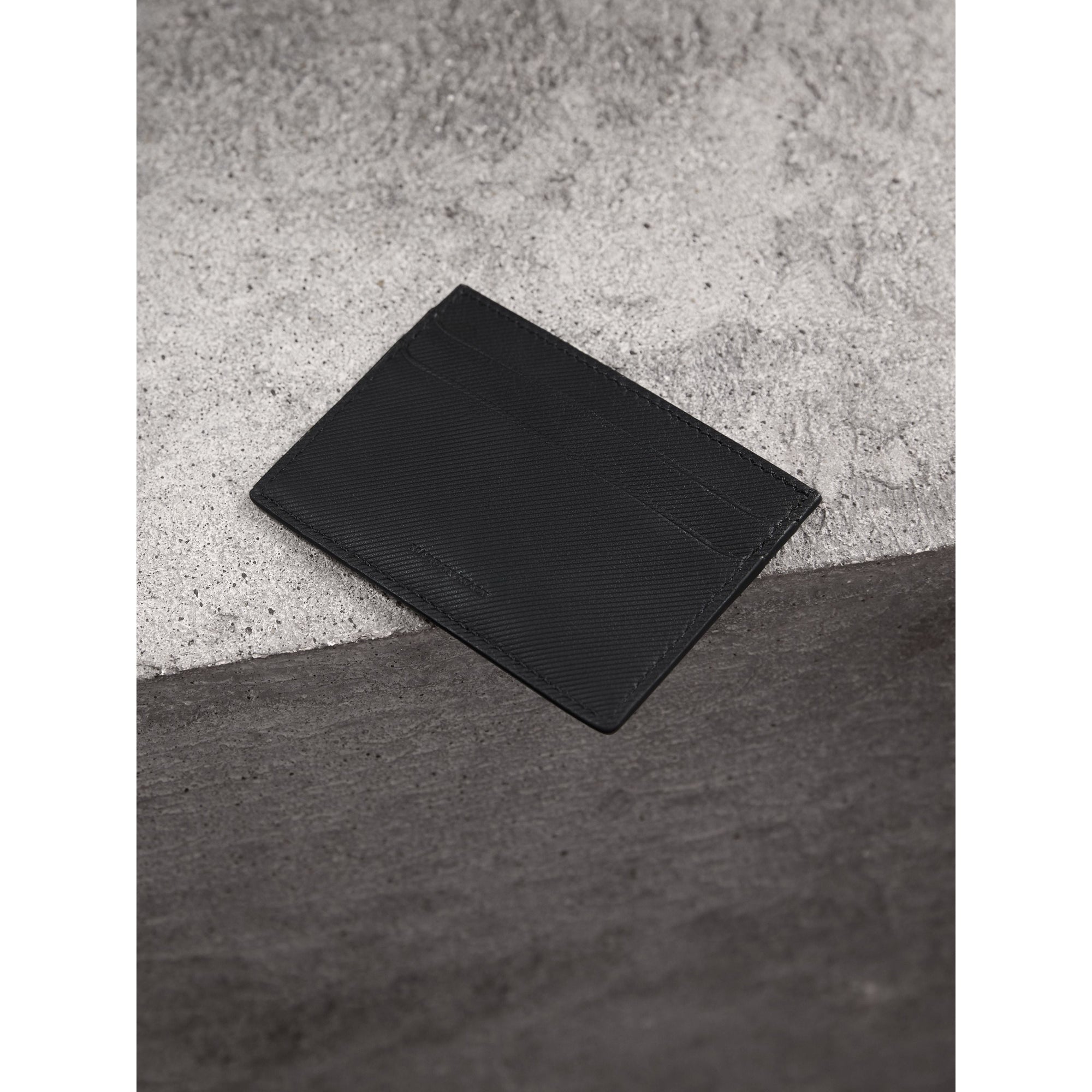 BLACK Porte-cartes en cuir trench