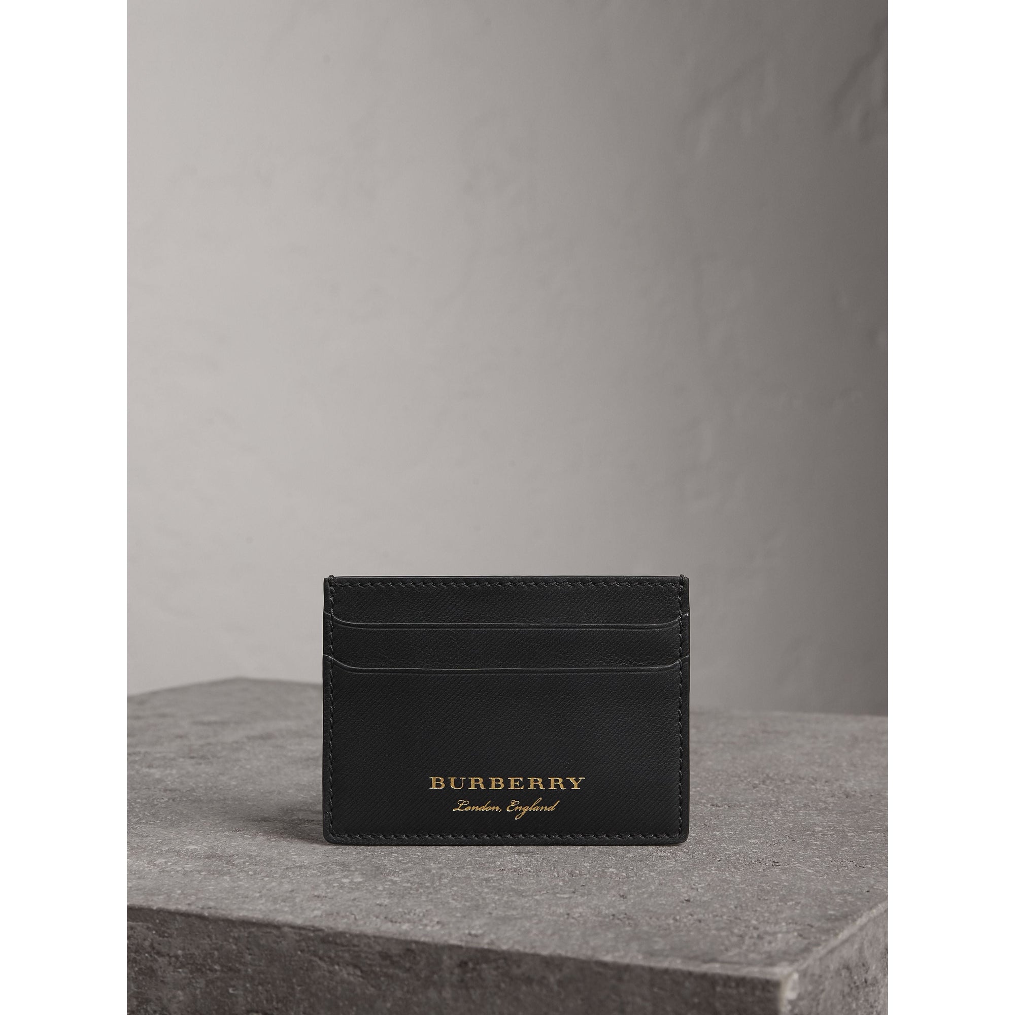 BLACK Porte-cartes en cuir trench